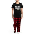 thumbnail image 4 of CafePress - Instant Human Just Add Coffe Women's Dark Pajamas - Women's Short Sleeve Print T-Shirt and Pants Dark Cotton Pajama Set, 4 of 7