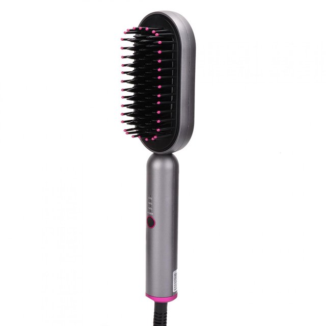 Plancha de pelo de cerámica, peine eléctrico de iones negativos, peine de pelo liso, plancha de pelo eléctrica elegante y moderna