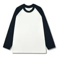 thumbnail image 2 of Jinhomg Mens Raglan T Shirts Casual Color Block Cotton Tees Loose Fit Comfy Long Sleeve Crew Neck Spring Tops 2025 Trendy Daily Wear Prime Deals Today Black M, 2 of 6
