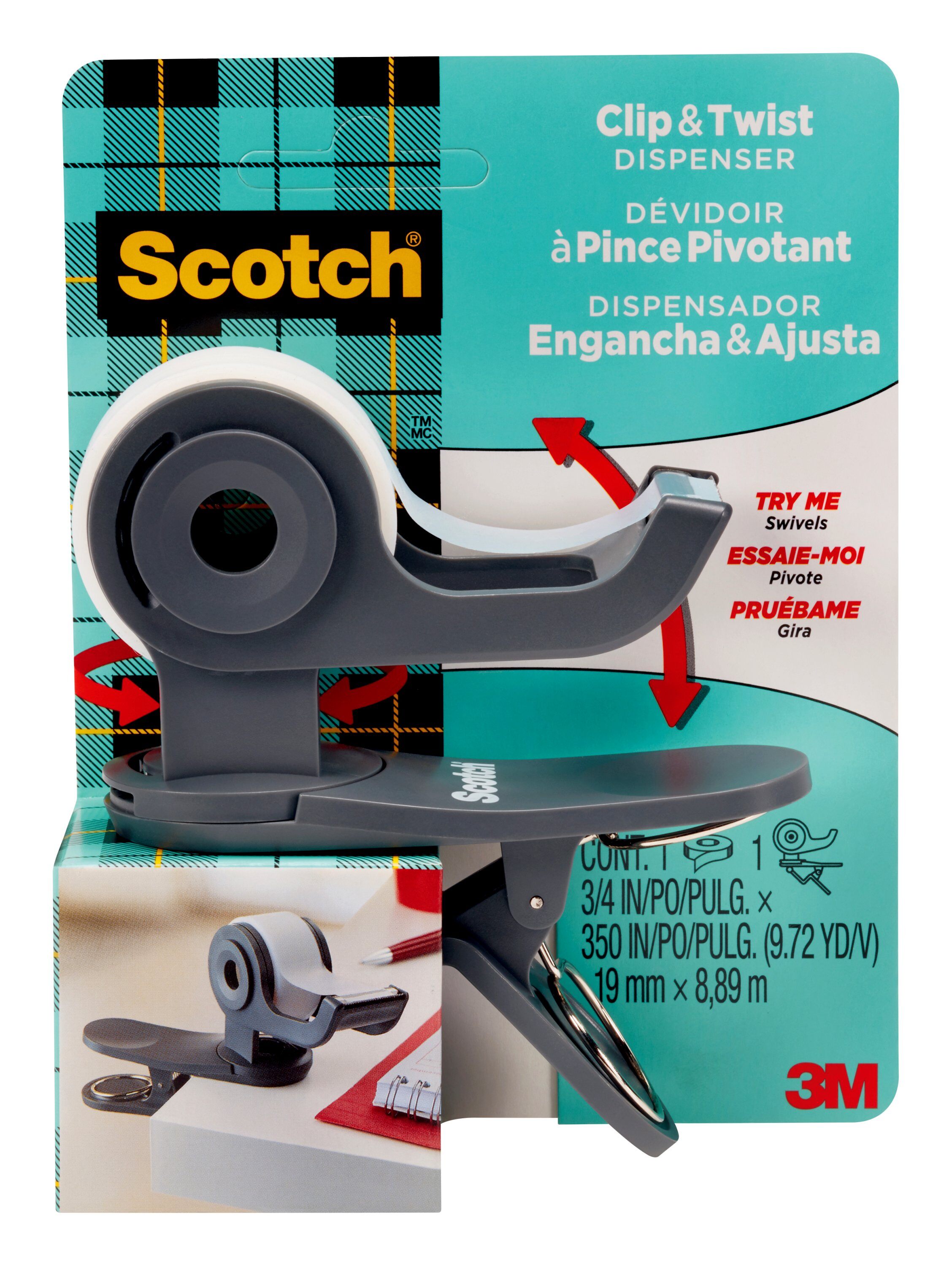 Scotch Tape Clip Dispenser