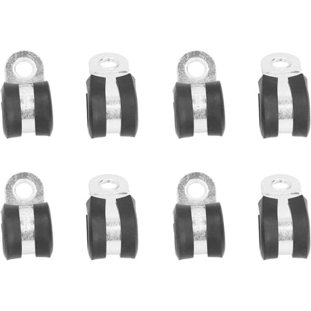 20PCS R Type Clamp, R-Type Clamp Organizer Cord Clips Stainless Steel Detachable Insulated Rubber Cushion Cable Fastener for Wire(22mm)