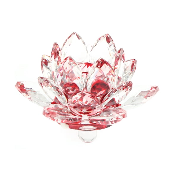 60mmkvartskristalllotusblommahantverkglasfigurergåvaRed