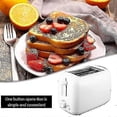 thumbnail image 4 of 2-slice toaster, portable household 800w with 7 temperature settings, removable crumb tray, retractable wheel, 4 of 5