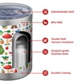 thumbnail image 4 of 12oz Tumblers White Christmas Gnome Pattern Vacuum Insulated Stainless Steel Travel Tumbler Cups Mug with Lid and Straw for Beer,Coffee,Beverages with Cleaning Brush for Cold & Hot Drinks, 4 of 5
