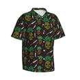 thumbnail image 2 of Daiia Pineapples Hawaiian Shirt for Men Gentle Cotton Regular Short Sleeve Casual-3X-Large, 2 of 9