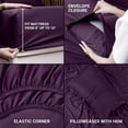 thumbnail image 4 of Juego de sábanas dobles Utopia Bedding, 3 piezas, microfibra, color morado oscuro, 4 of 7