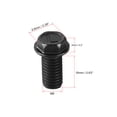 thumbnail image 2 of M8x16mm Hex Flange Bolts Left Hand Thread 8.8 Grade Black 2pcs, 2 of 4