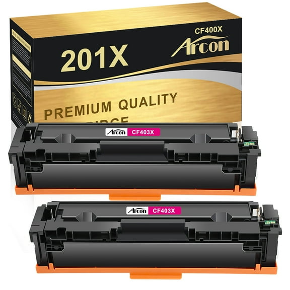 Arcon 2-Pack Compatible Toner for HP 201X CF403X works with HP Color LaserJet Pro MFP M252dw M277dw M252n M277n M277c6 M274n Printers (Magenta)