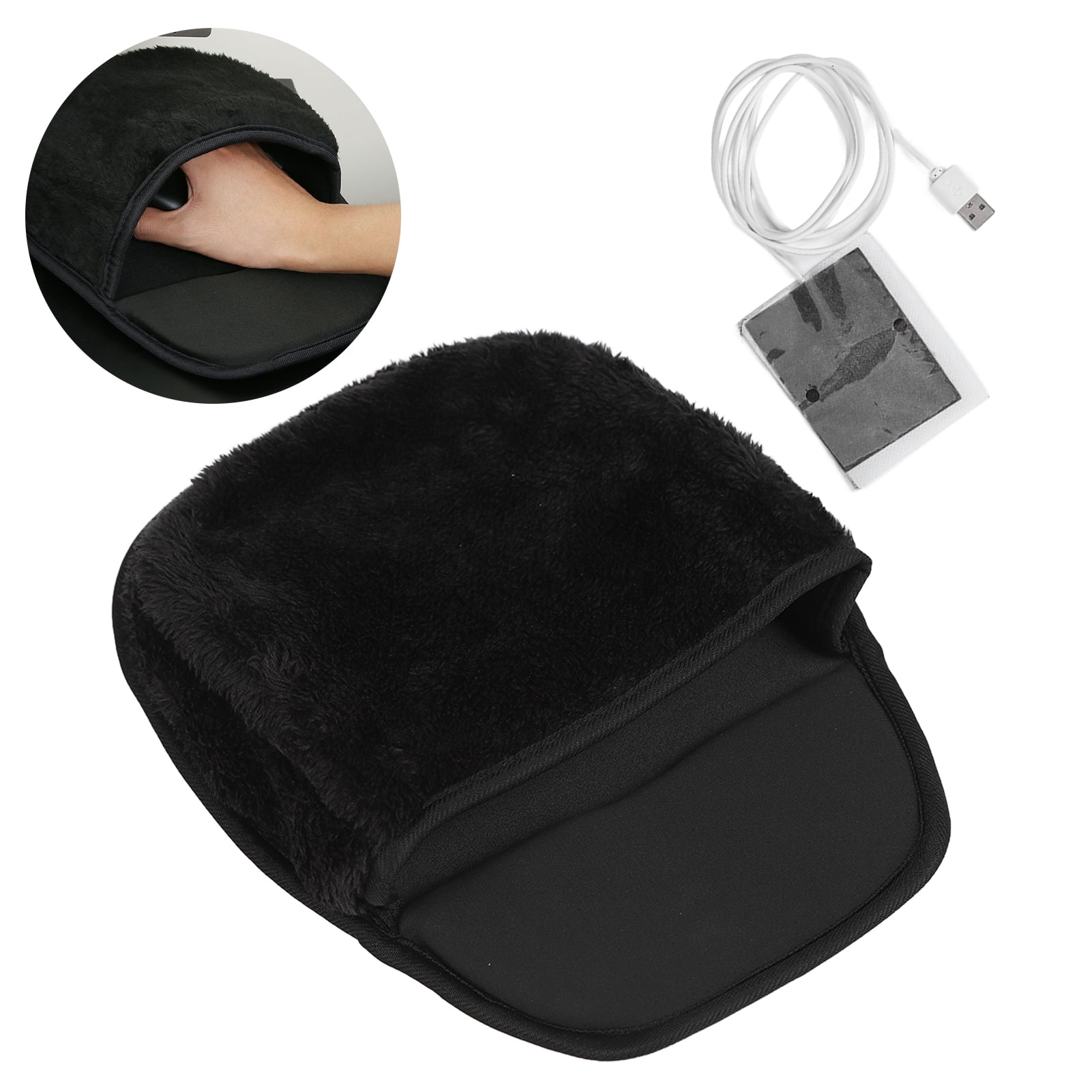 Tebru USB Heated Computer Mouse Pad Hand Warmer Roomy Hand Warming