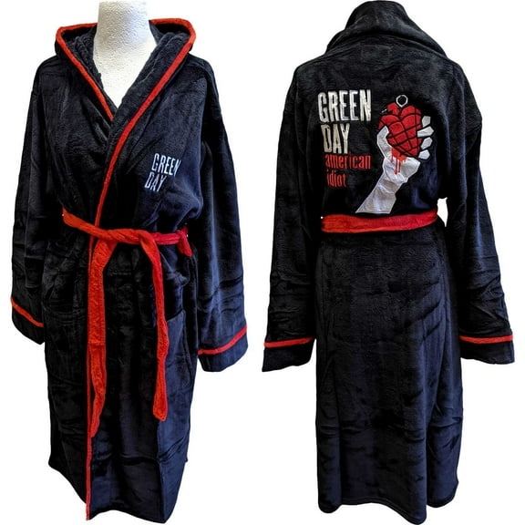 Men's Green Day American Idiot Bath Robe Small/Medium Black