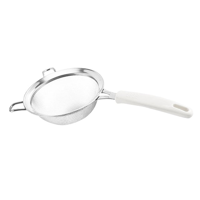 Colador de malla fina de acero inoxidable, colador de cocina, de harina, colador de alimentos para fruta 14cm