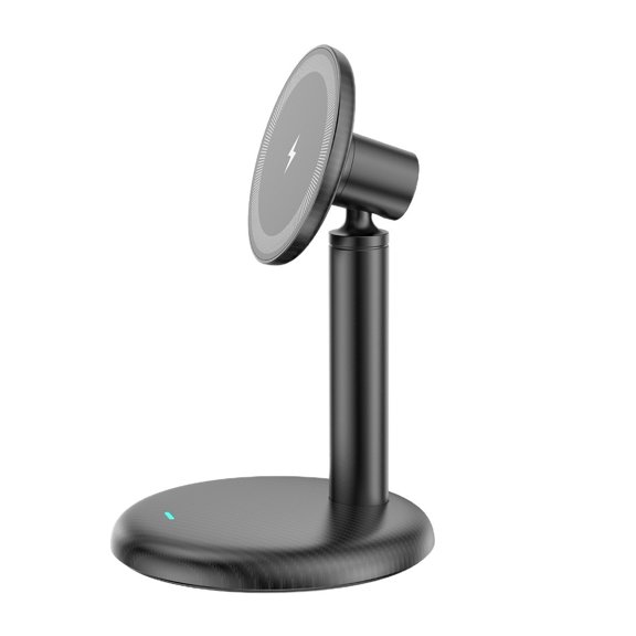 FU1999Magnetic Wireless Charger iPhone Stand 15W Fast Mag-Safe Charger for iPhone 16/16 Pro/16 Plus/16 Pro Max/15/14/13/12 Series Apple Magnet Wireless Charging Station/Pad for AirPods