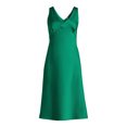 thumbnail image 2 of Nine.Eight Women's Sleeveless V-Neck Satin Midi Dress, Sizes XS-2XL, 2 of 5