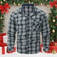 thumbnail image 2 of Flannel Shirt for Men, Men's Plus-Size Plaid Flannel-Like Shirt - European & American Vintage Western-Style with Pearl Buttons, Long-Sleeve Lapel Top/Shirt, Men's Flannel Shirts, 2 of 8