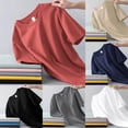 thumbnail image 7 of Mens Short Sleeve Solid Color T-shirt Simple And Easy Matching Korean Style Tops, 7 of 7