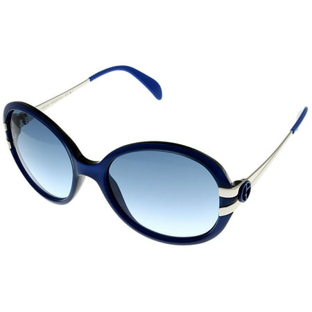 Giorgio Armani Sunglasses Womens GA777S IYB Blue Pallidium Round Size: Lens/ Bridge/ Temple: 58