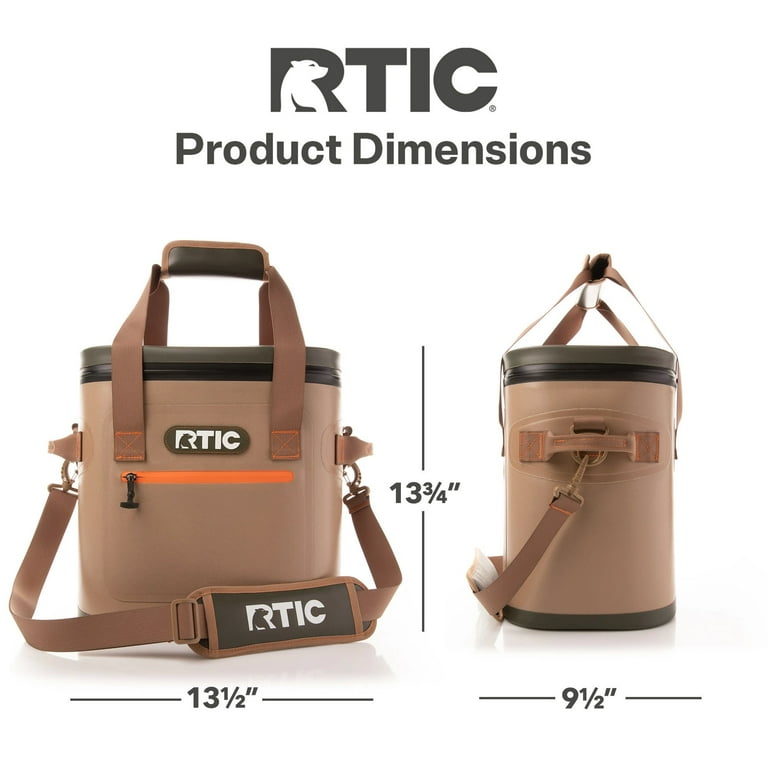 RTIC Insulated Soft Pack Cooler, 20 Can Capacity, Leakproof