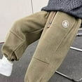 thumbnail image 6 of Xijirk Boys Elastic Waist Sweatpants Drawstring Joggers Warm Pants for Kids Active Outdoor Play Comfortable Casual Wear,Z01 Green,10-11 Years, 6 of 6