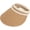 Khaki4, variant on DOVACKA Straw Sun Visor, Ponytail-Friendly UV Protection Visor Hat for Women, Summer Beach