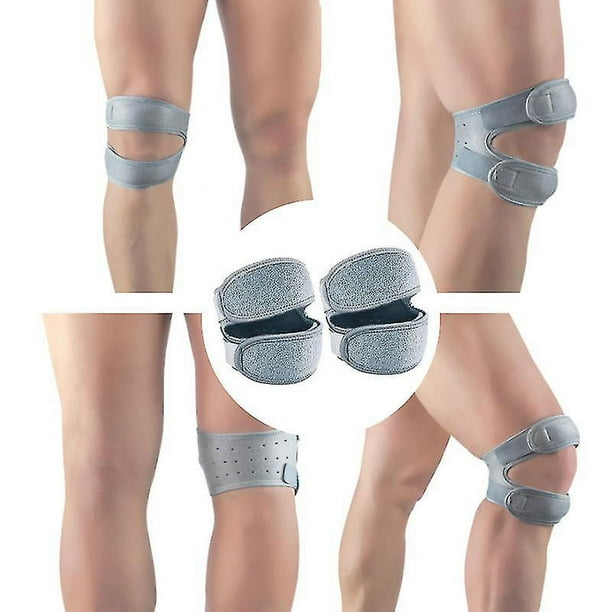 Rodillera ajustable para hombre y mujer, banda de soporte para tendón, alivio del dolor de rodilla para baloncesto, artritis y correr, 2 uds.
