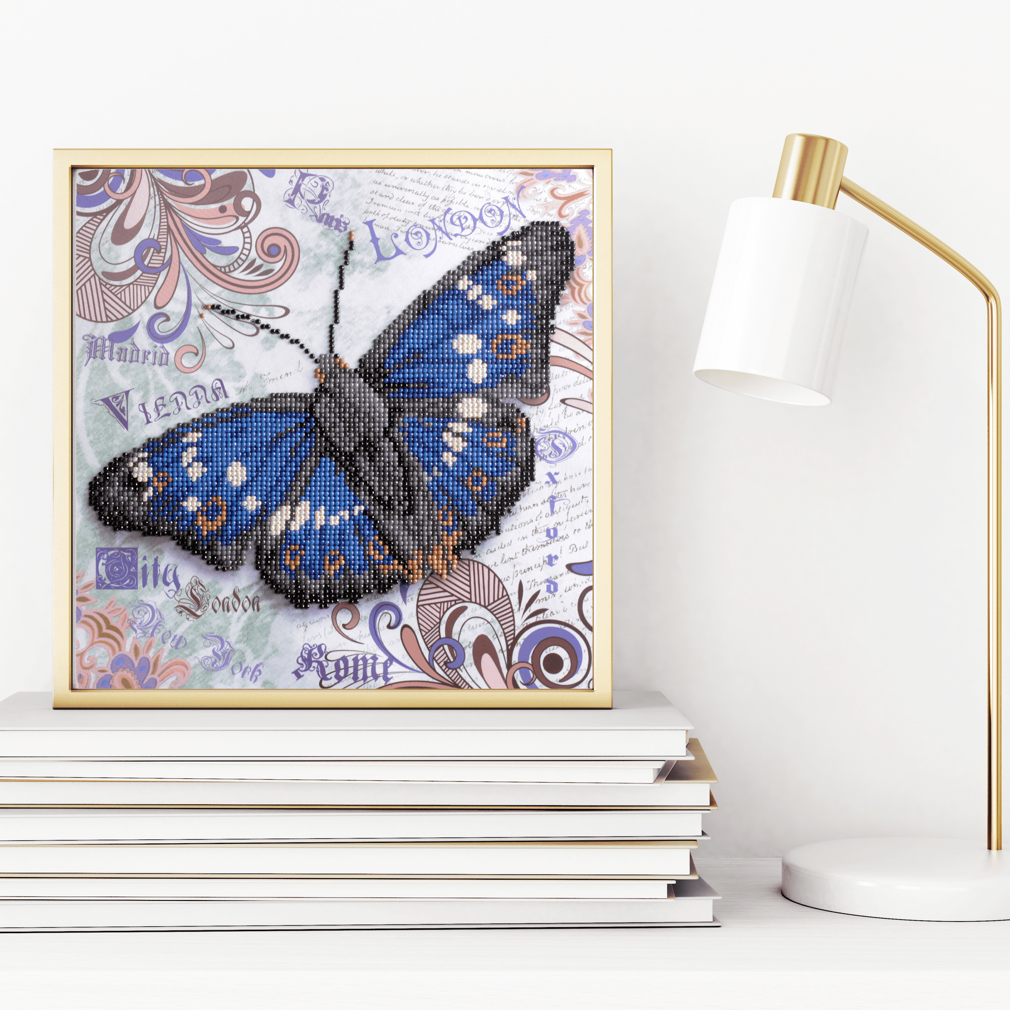 Diamond Dotz at Home - Elegant Flutter, Partial Drill, Round Dotz, Diamond Painting Kits, Diamond Art Kits for Adults, Gem Art,  Diamond Art, Diamond Dotz, 15"x15"
