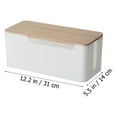 thumbnail image 3 of Caja de gestión de cables, cubiertas para cables, protector de escritorio, organizador de escritorio, soportes para enchufes de TV, computadora, 3 of 6