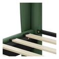 thumbnail image 6 of GDF Studio Luxurious Faux Leather Upholstered Platform Queen Bed Frame with Gold Metal Accents, Sturdy Wood & Metal Frame, Green, 6 of 9