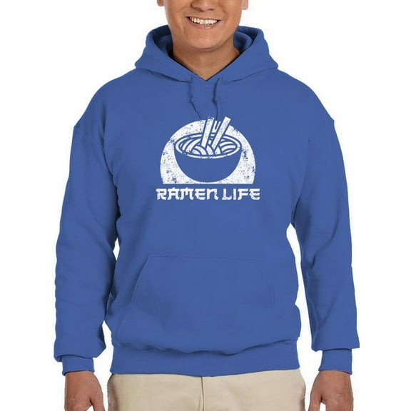 Ramen Life Faded Bowl Art Hoodie Men -Smartprints Designs, Male 4X-Large
