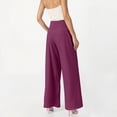 thumbnail image 5 of Lumtrix Women Linen Palazzo Pants Summer Boho Wide Leg Smocked High Waist Casual Lounge Pants 2026 Beach Travel Vacation Clothes Hot Pink S, 5 of 6