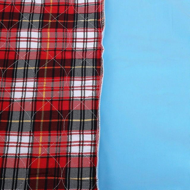 Tapis d'Incontinence Absorbant Tapis d'Incontinence pour Aînés Tapis Réutilisable Lavable Tapis Absorbant pour Bébé Aîné Tapis d'Incontinence 3 Couches Carreaux Rouges
