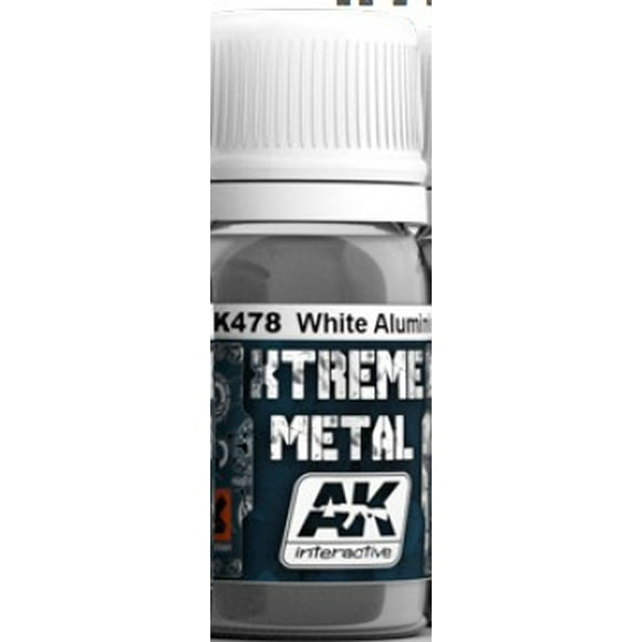 Xtreme Metal White Aluminum Metallic Paint 30ml Bottle