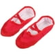 thumbnail image 1 of Hytrove 1Par Zapatillas De Ballet Rojas Con Banda Elástica Para Danza Antideslizantes Y Duraderas, 1 of 6