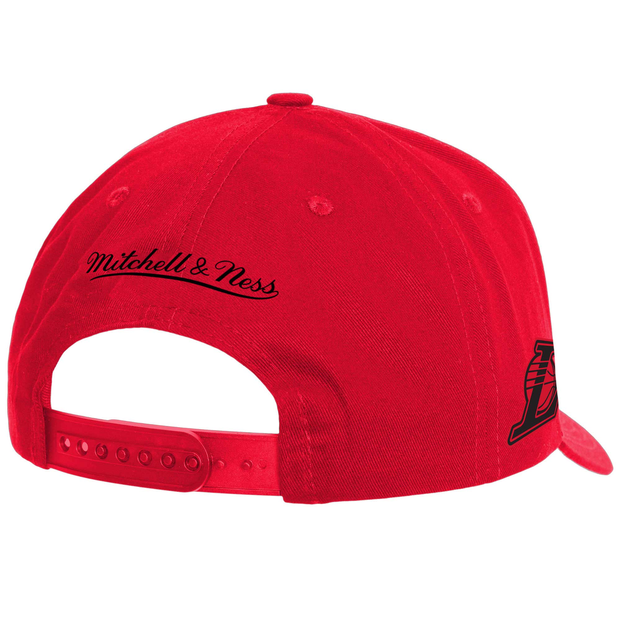 Men's Mitchell & Ness Red Los Angeles Lakers Fire Red Pro Crown Snapback Hat