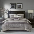thumbnail image 2 of Madison Park Rhapsody 7-Piece Polyester Jacquard Comforter Set in Purple, 2 of 16