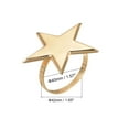 thumbnail image 2 of Uxcell Napkin Rings, 6 Pack 40mm Inner Diameter Alloy Star Napkin Buckles, Gold Tone, 2 of 5