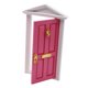 thumbnail image 3 of Decoración de puerta en miniatura de madera multiusos a escala 1/12 para casas de muñecas y dormitorios. Rosa roja, 3 of 8