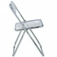 thumbnail image 6 of LeisureMod Folding Dining Chair in Acrylic with Chrome Steel Frame and Open-Back Design for Modern Home, Kitchen, Cafes Lawrence Collection Set of 2, 6 of 19