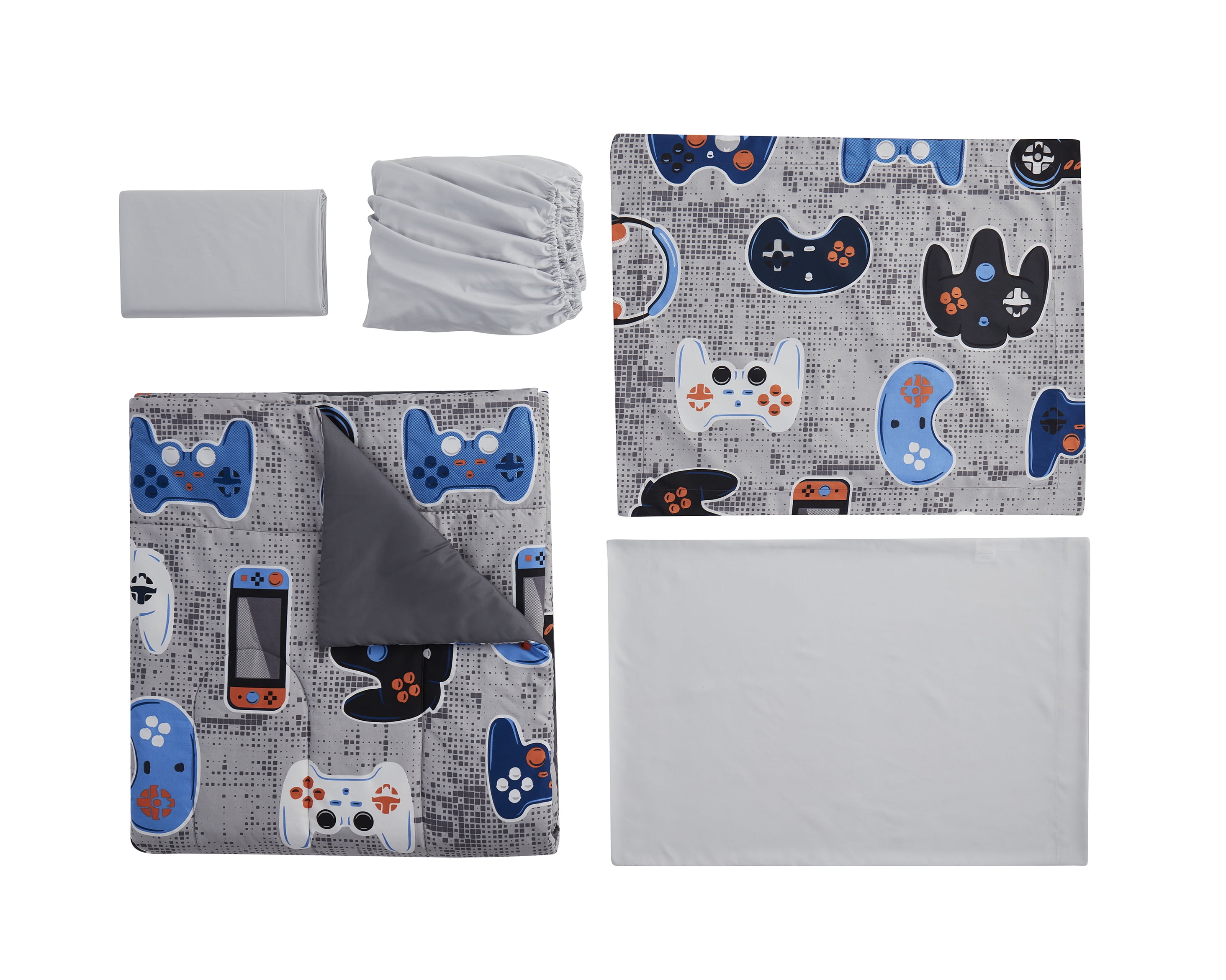 Your Zone Glow-in-the-Dark Gamer Bed-in-a-Bag Coordinating Bedding Set, Twin