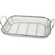 thumbnail image 5 of Square stainless steel grilling basket, practical tray for fruits and vegetables with easygrip handle, 42 x 28 x 10.5 cm (cleaning brush included)., 5 of 5