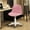 Pink, variant on XUEGW Small Desk Task Chair 1 Pack, Cute Armless Vanity Chairs with Soft Padded Cushion, Plastic Height-Adjustable Home Office Chairs for Teens Girls, White