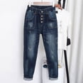thumbnail image 2 of Plus Size Jeans Femme Harem Pants Loose Boyfriend Denim Jeans Streetwear Trousers Women, 2 of 7