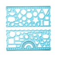 thumbnail image 1 of Regla Geométrica Multifuncional BLESIY Plantilla de Dibujo Transparente Liviana Y Portátil Azul, 1 of 8