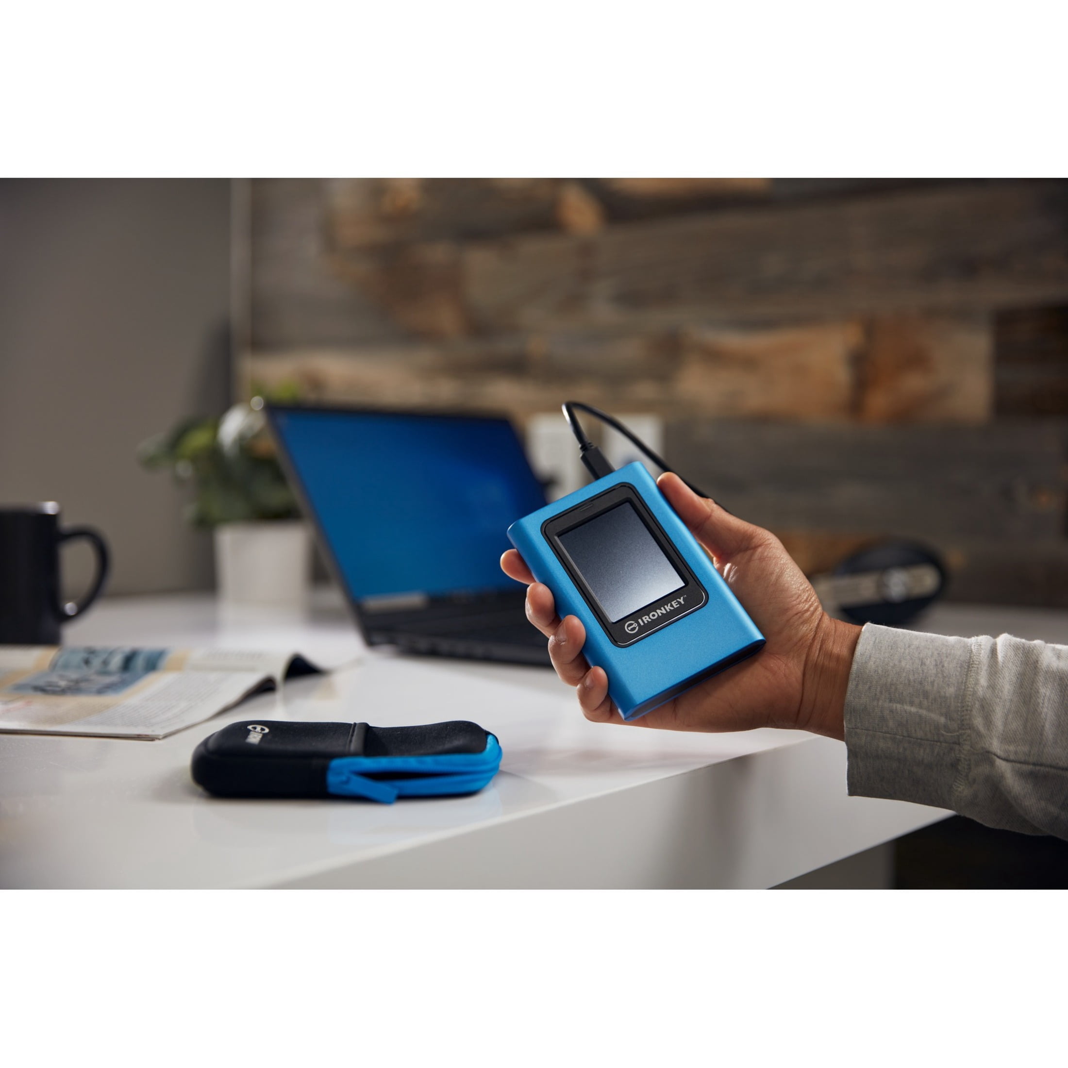 Kingston 960GB IronKey Vault Privacy 80 XTS-AES 256-bit Encrypted External SSD with Intuitive Touch Screen and Multi-Password Protection