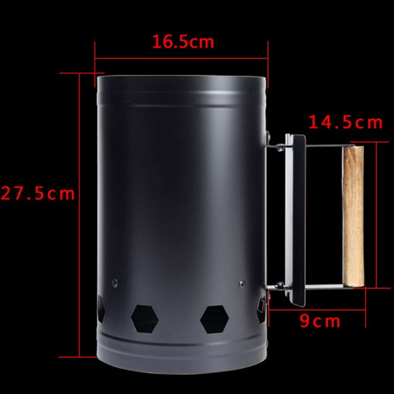 Charcoal Chimney Starter for BBQ Grill Fast Lighting with Wooden