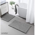 thumbnail image 3 of Zebrux Non Slip Thick Shaggy Modern Designed Chenille Bathroom Rugs, Bath Mats for Bathroom Extra Soft and Absorbent - Bath Rugs Set for Indoor/Kitchen (20 x 30 + 15 x 23'', Light Grey), 3 of 3
