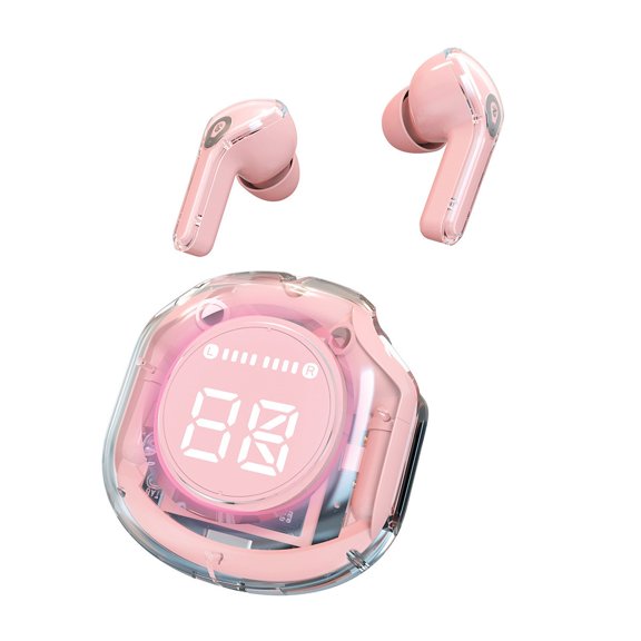 Earphones In Ear LCD Color Screen Noise Reduction Transparent Long Endurance Sports Earphones