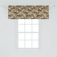 thumbnail image 2 of Exotic Window Valance, Cheetah Animal and Leaves Earthy Colors Grunge Repetitive Pattern, Curtain Valance for Kitchen Bedroom with Rod Pocket, 54" X 18", Ginger Eggshell Chocolate, by Ambesonne, 2 of 2