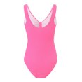 thumbnail image 6 of Busydd Swim Suits for Women Tummy Control One-Piece Swimsuits Solid Color Pleated Monokini Swimsuits for Women Deep V Neck Ribbed Bathing Suits, 6 of 7