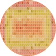 thumbnail image 1 of Ahgly Company Machine Washable Indoor Round Transitional Pumpkin Orange Area Rugs, 3' Round, 1 of 7