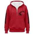 thumbnail image 5 of FUZHIQ Women's Half Zip Football Graphic Hoodid Sweatshirt, Long Sleeve Casual Pullover with Pocket, Fall Game Day Top for Football Fans, 5 of 5